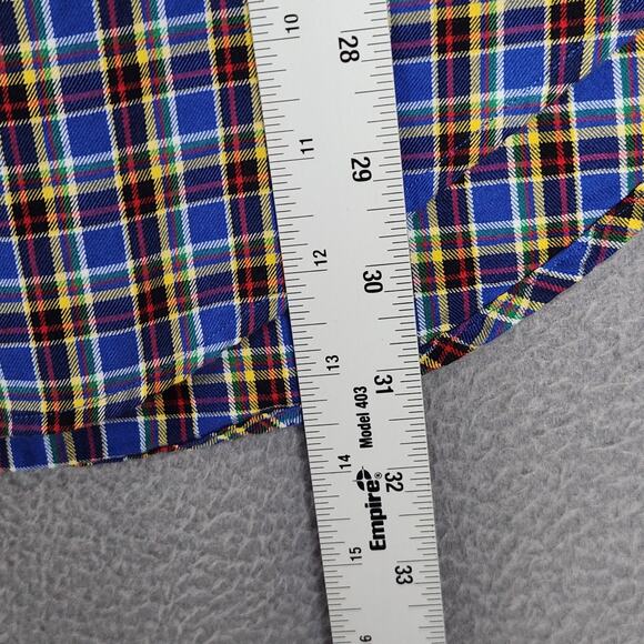 Ralph Lauren Shirt Mens 3XB Big Blue Plaid Classic Fit Button Down Long Sleeve - Picture 4 of 16